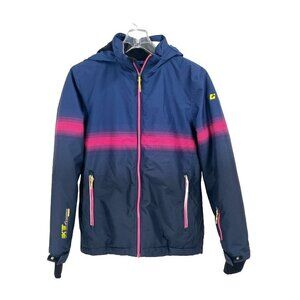 Killtec Ski Jacket Parka Winter Coat Navy Blue Kids Sz 14 XL Hooded